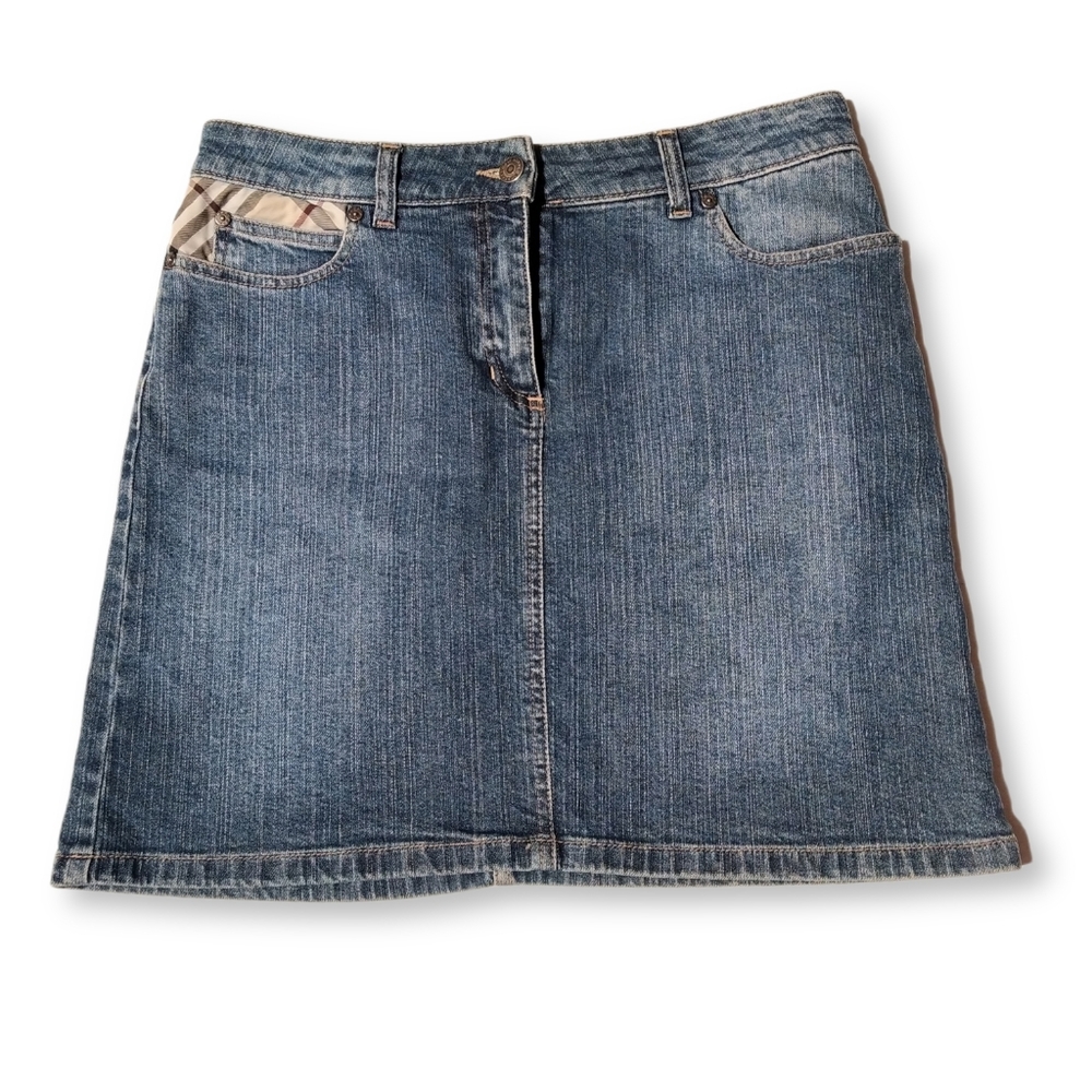 *SOLD* BURBERRY Denim Skirt A-Line US 06 - Picture 5 of 8